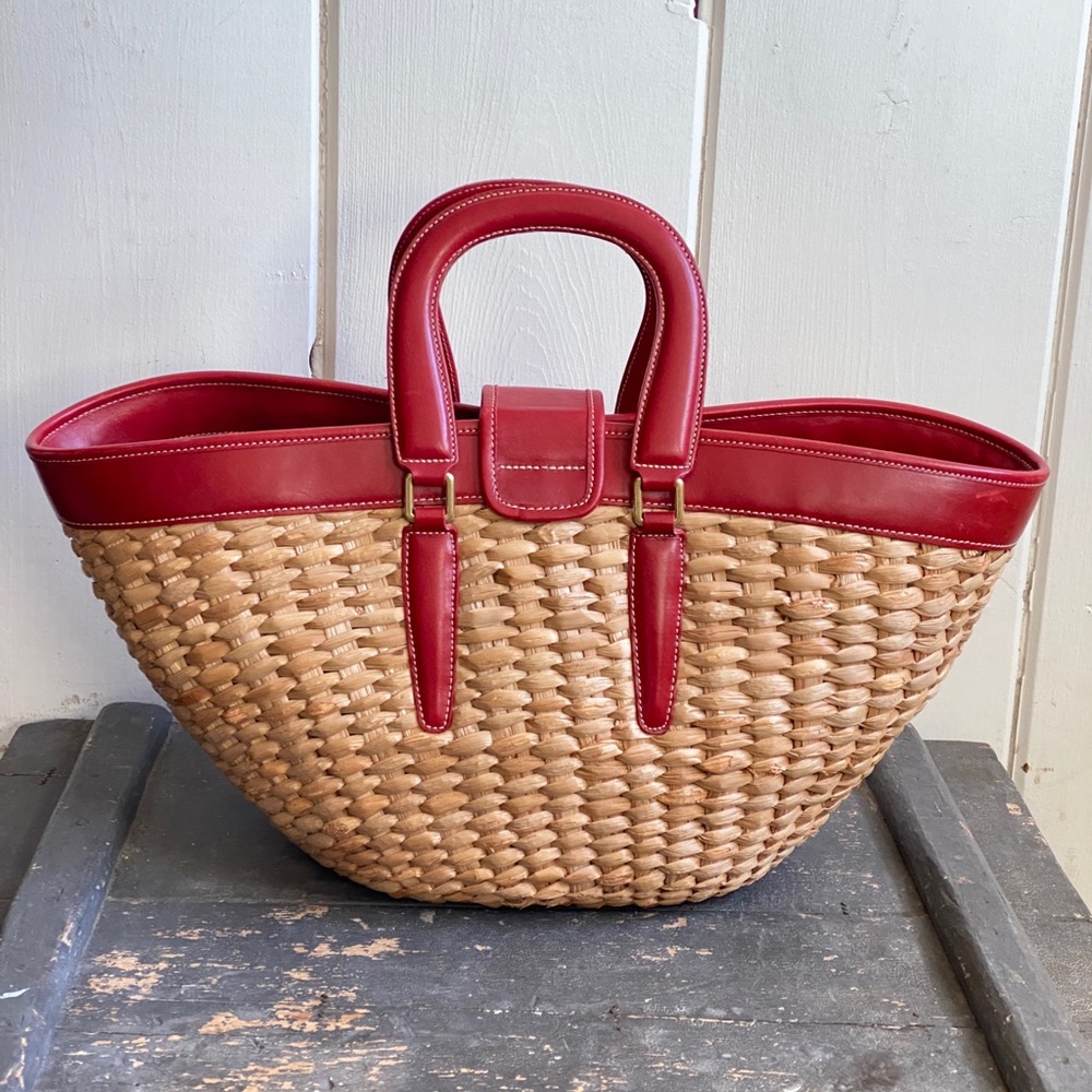 Coach Legacy straw bag large “Lily”